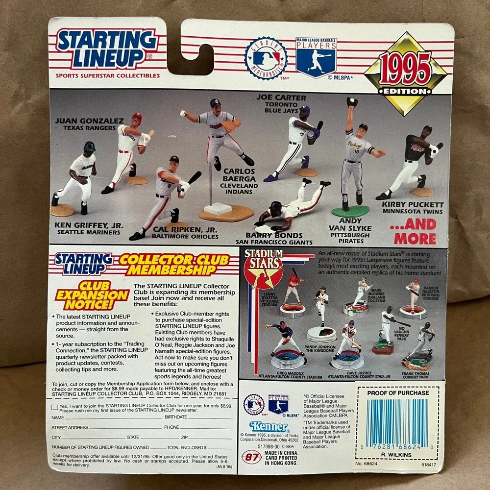1995 Kenner Starting Lineup Rick Wilkins Chicago Cubs Figure with Card New